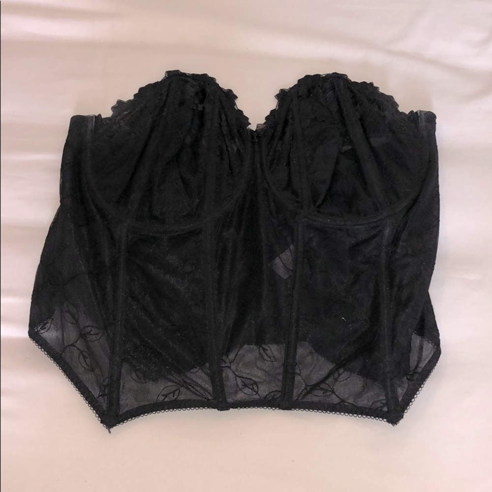 Elomi Black Lace Bustier - 46G